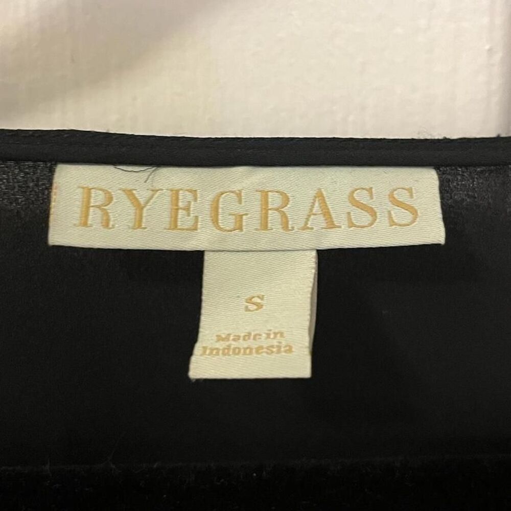 Ryegrass - Black Blouse with Removable Feather Cuffs - Size Small, NWT - Picture 3 of 8